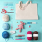 73Pcs Crochet Knitting Needles Yarn Balls and Tote Bag Set