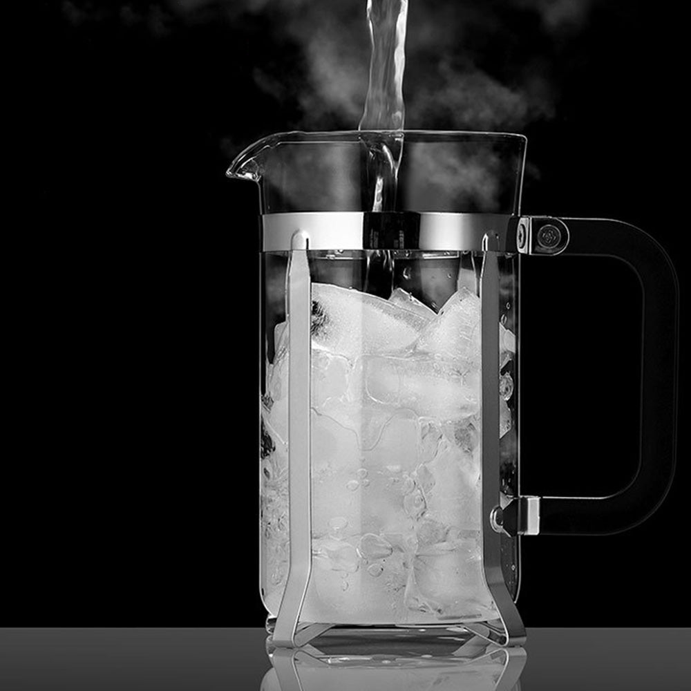 French Press Coffee Maker Borosilicate Glass Stainless Steel Brewer Cold Brew Cafetera
