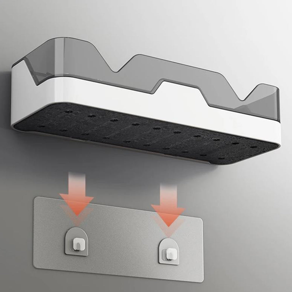 Wall Mount Kitchen Bathroom No Drilling Double Layer Shower Shelf