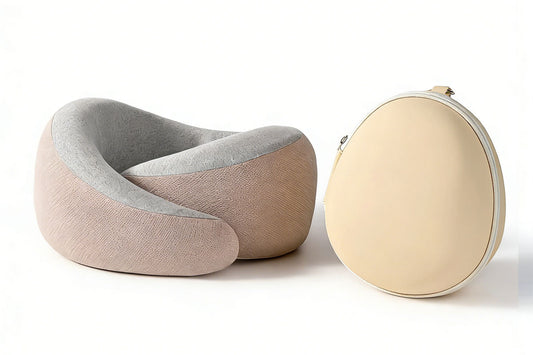 Travel Memory Foam Neck Pillow with Storage Box Eye Mask Earplugs