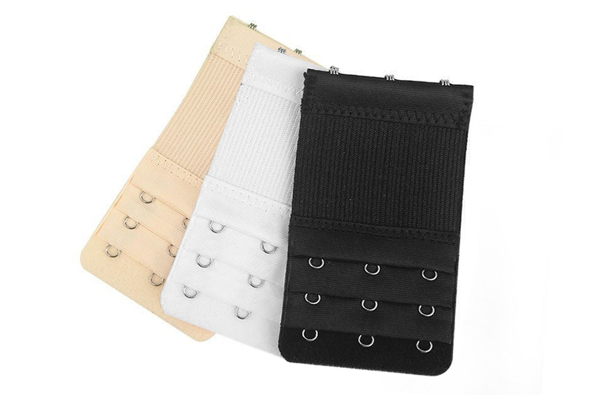 12PCS Adjustable Bra Extenders 3 Hooks Elastic Extension Strap Plus Size