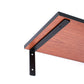 4 Pack 5mm Thick Black L Shelf Bracket Floating Shelf Supports with Screws
