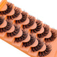 28 Pairs Lashes Full Volume False Eyelashes Synthetic Fibers Eyelashes Natural Look Cat Eye