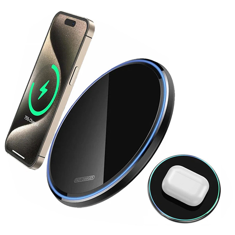 Fast Wireless Charger Pad with Mirror Surface for Phone