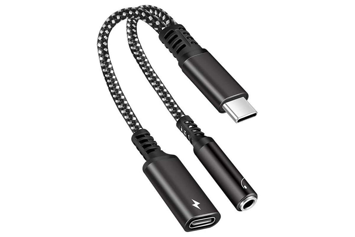 2-in-1 Type-C Audio and Charging Adapter for USB-C Devices with 30W Fast Charge