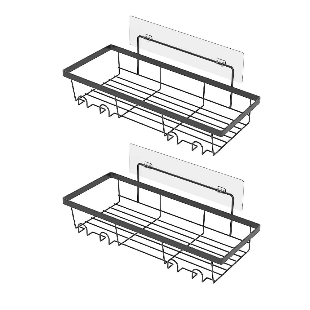 2Pcs Bathroom Shower Organizer Rack Storage Shelf Basket