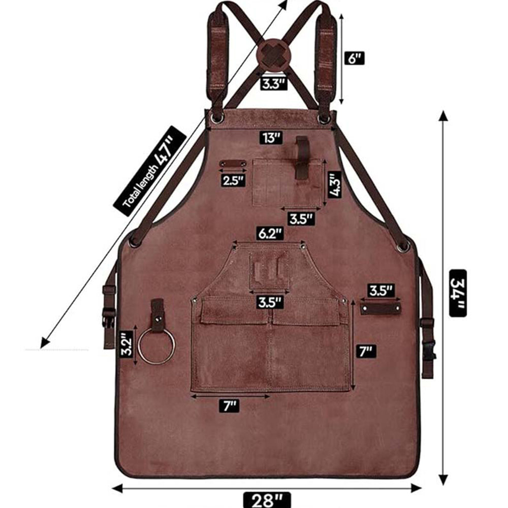 Woodworking Apron for Men Canvas Welder Aprons with Multi-Tool Pockets