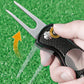 2PCS Golf Divot Repair Tool Putt Alignment Ball Marker Pop-up Fork Tine
