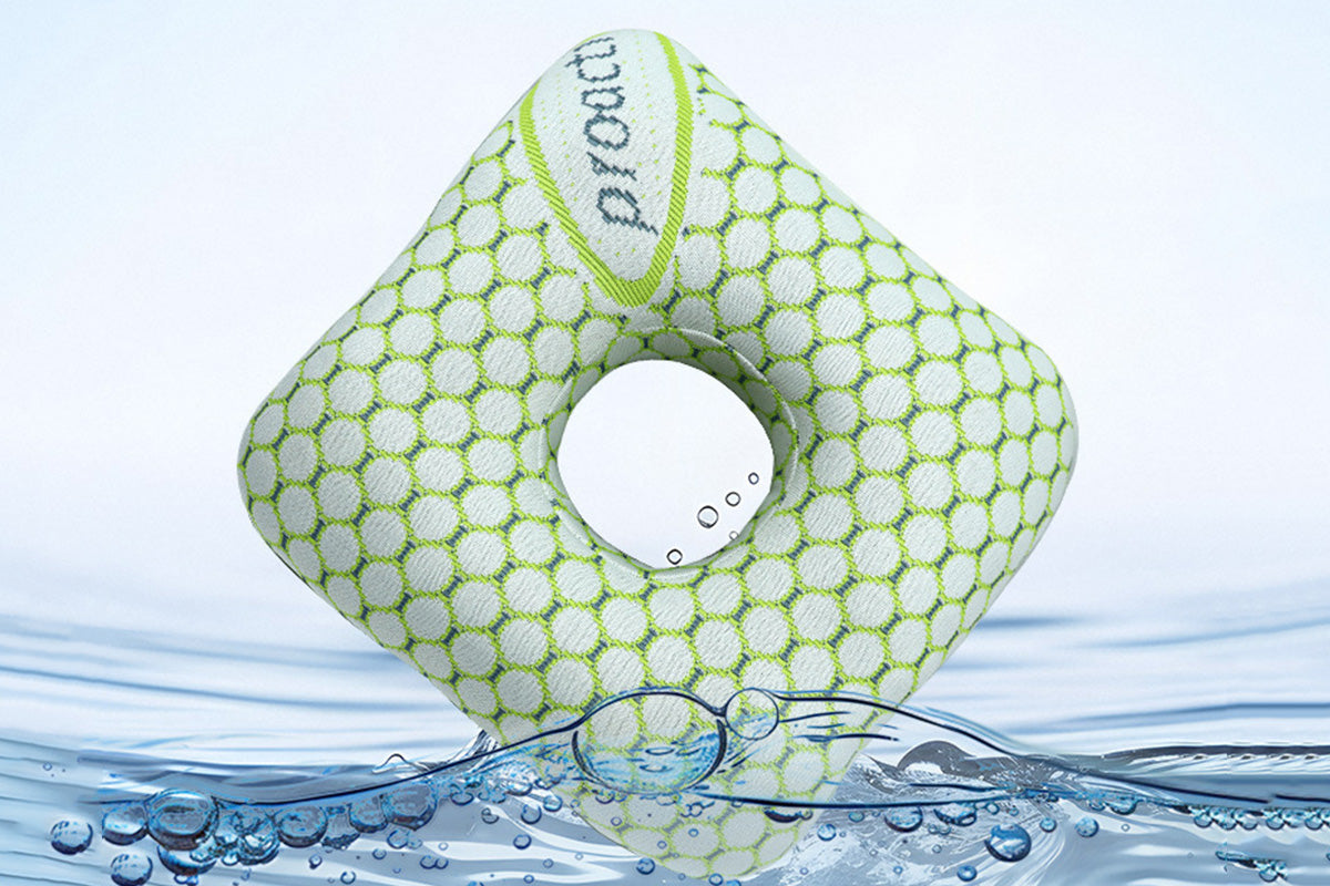 Square Ear Piercing Pillow for Side Sleepers with Central Ear Hole