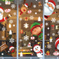 6Pcs Christmas Window Clings Window Stickers Decals with Santa Claus and Snowman
