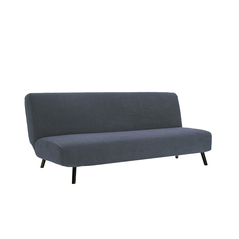 Armless Solid Color Stretch Folding Sofa Bed Cover