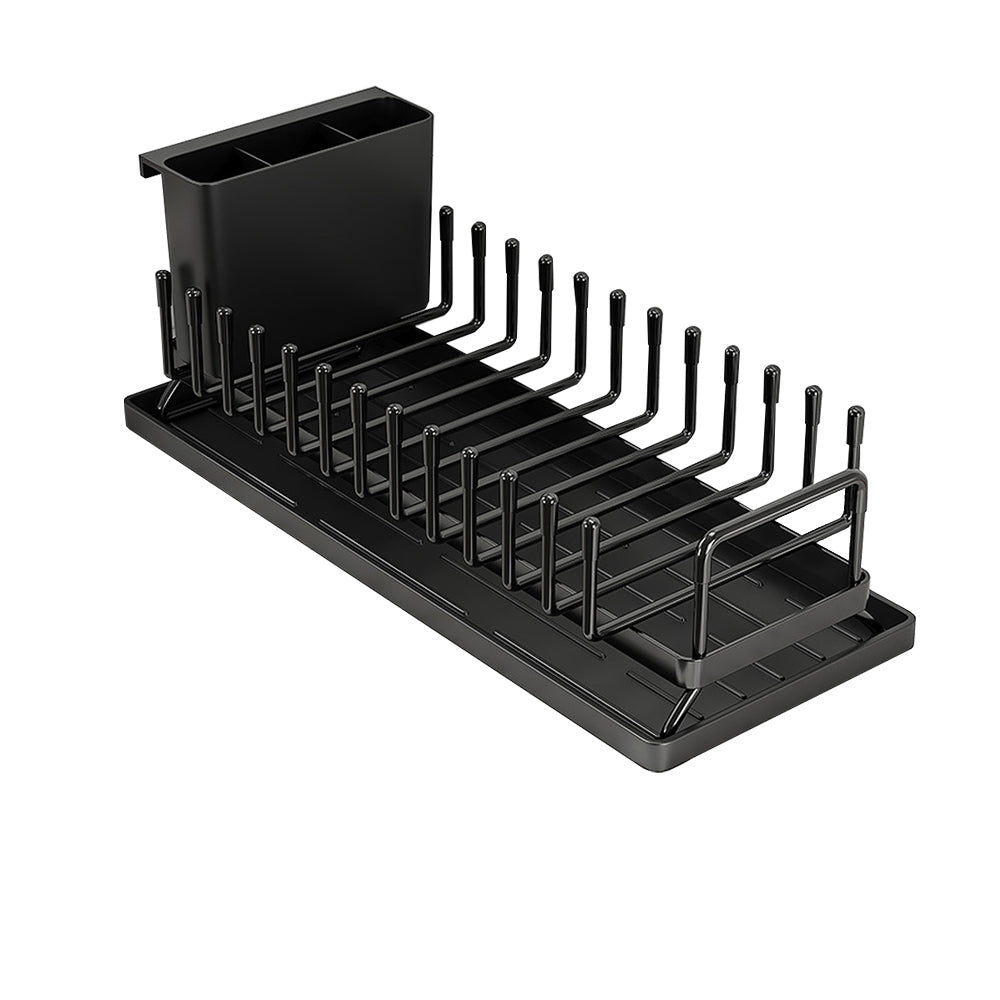 Dish Drying Storage Rack with Water Tray for Kitchen Counter