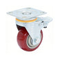 2XPolyurethane Caster Wheels with Brake Swivel Casters 3/4/5 Inch for Hand Trucks