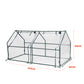 Clear Greenhouse Flower Garden Shed with Zipper Doors-House Shape