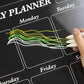 40x30cm Acrylic Magnetic Calendar for Fridge 5 Colorful Markers 1 Cleaning Cloth