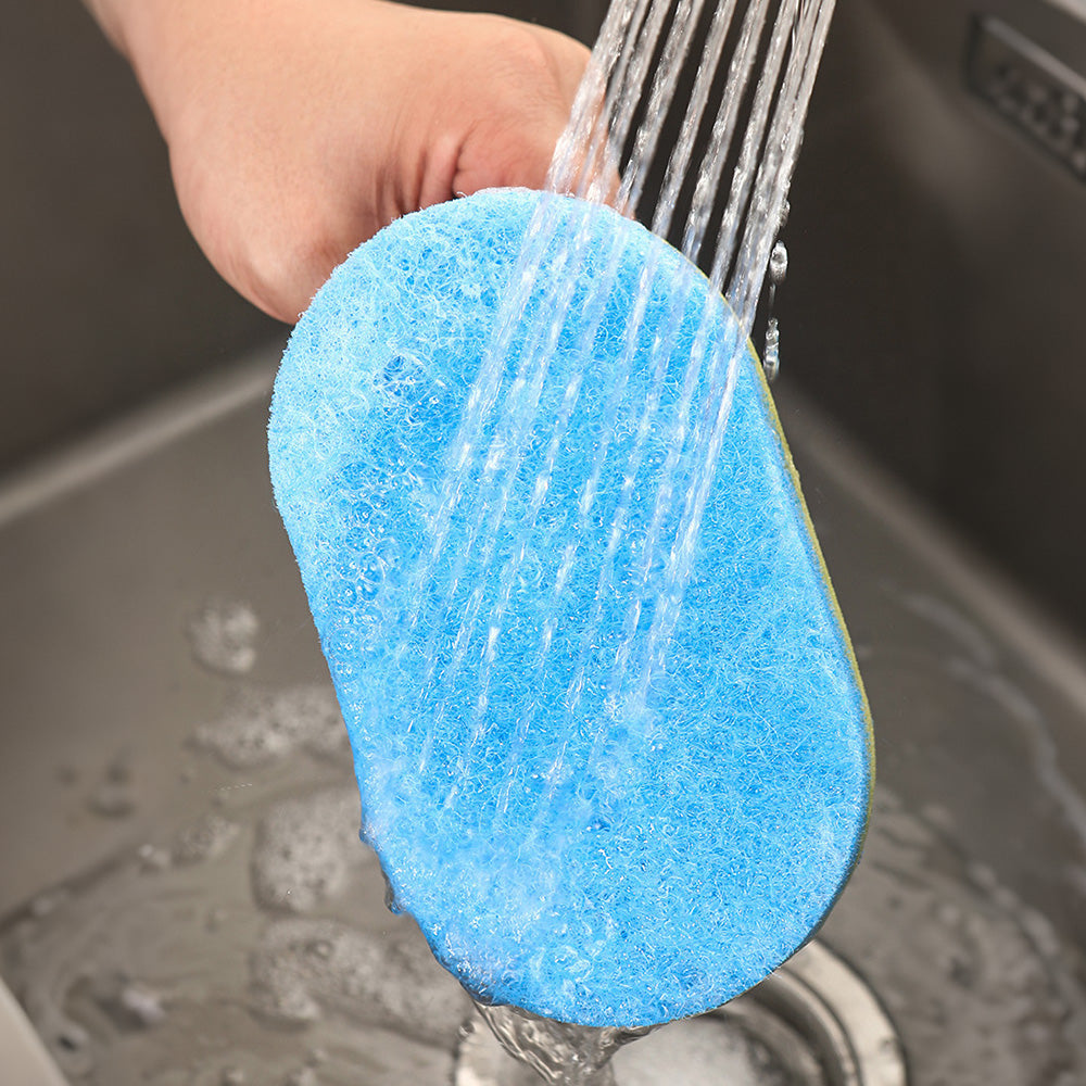 5 Piece Multi Layer Sponge Cleaning Brush Set for Kitchen and Bathroom