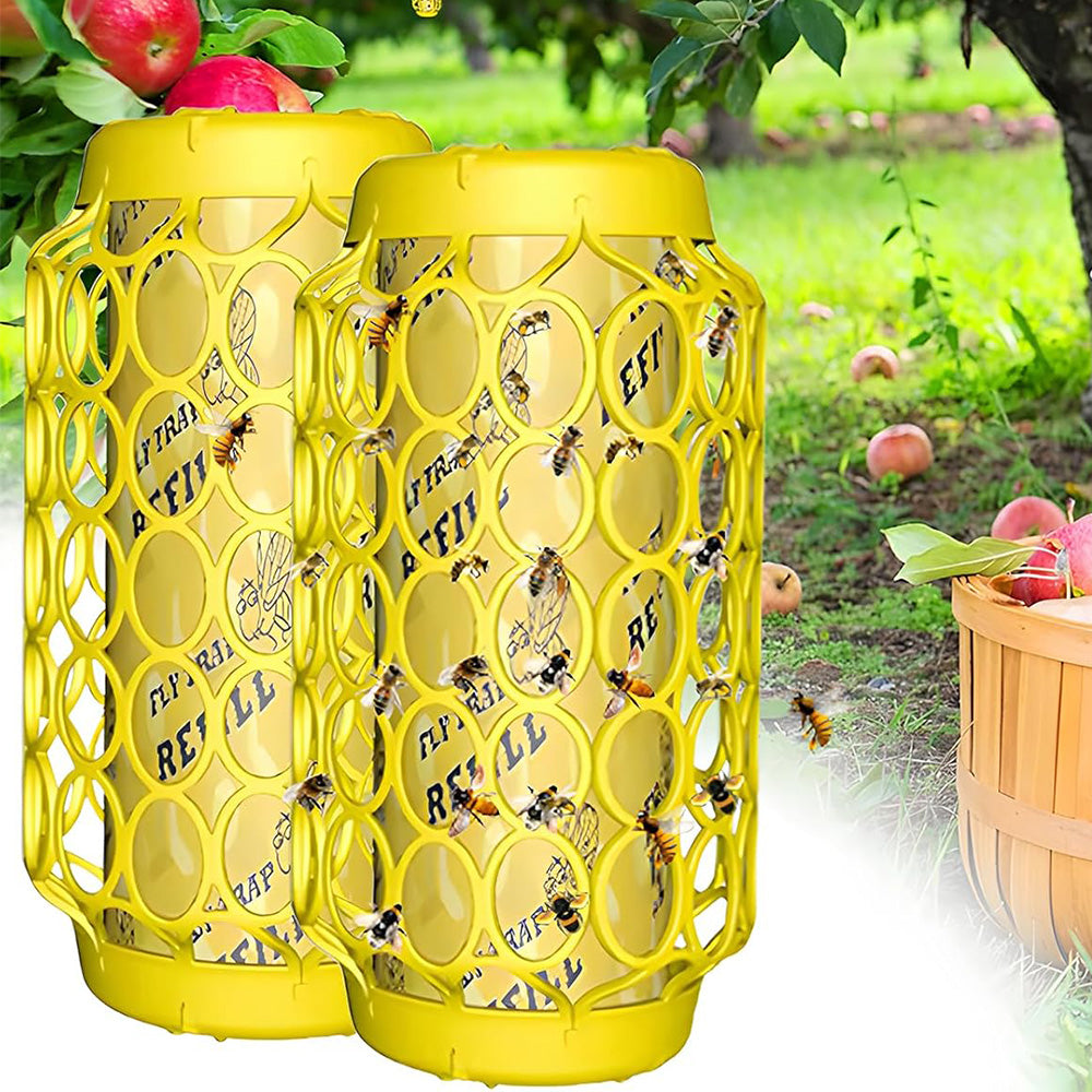 Wasp Trap Outdoor Hanging Carpenter Bee Trap Wasp Killer Insect Catcher Tool with 8 Stickers
