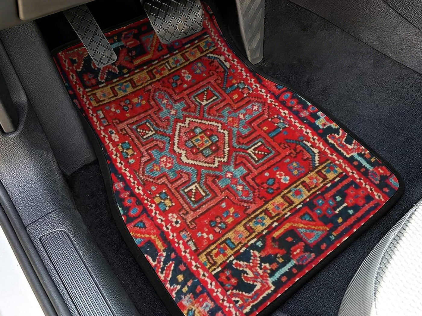 4-Piece Boho Vintage Car Floor Mats Front and Rear Mats Car Mats