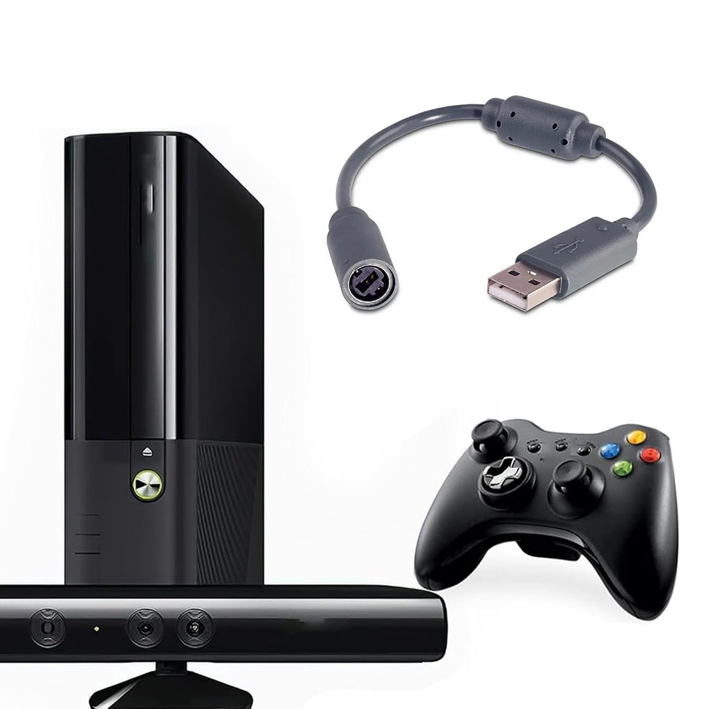 2 USB Breakaway Adapter Cables Compatible with Xbox 360 Wired Controllers