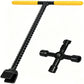 T Handle Valve Wrench 17 Inch with 4 in 1 Key for Water Gas Round Square Valve