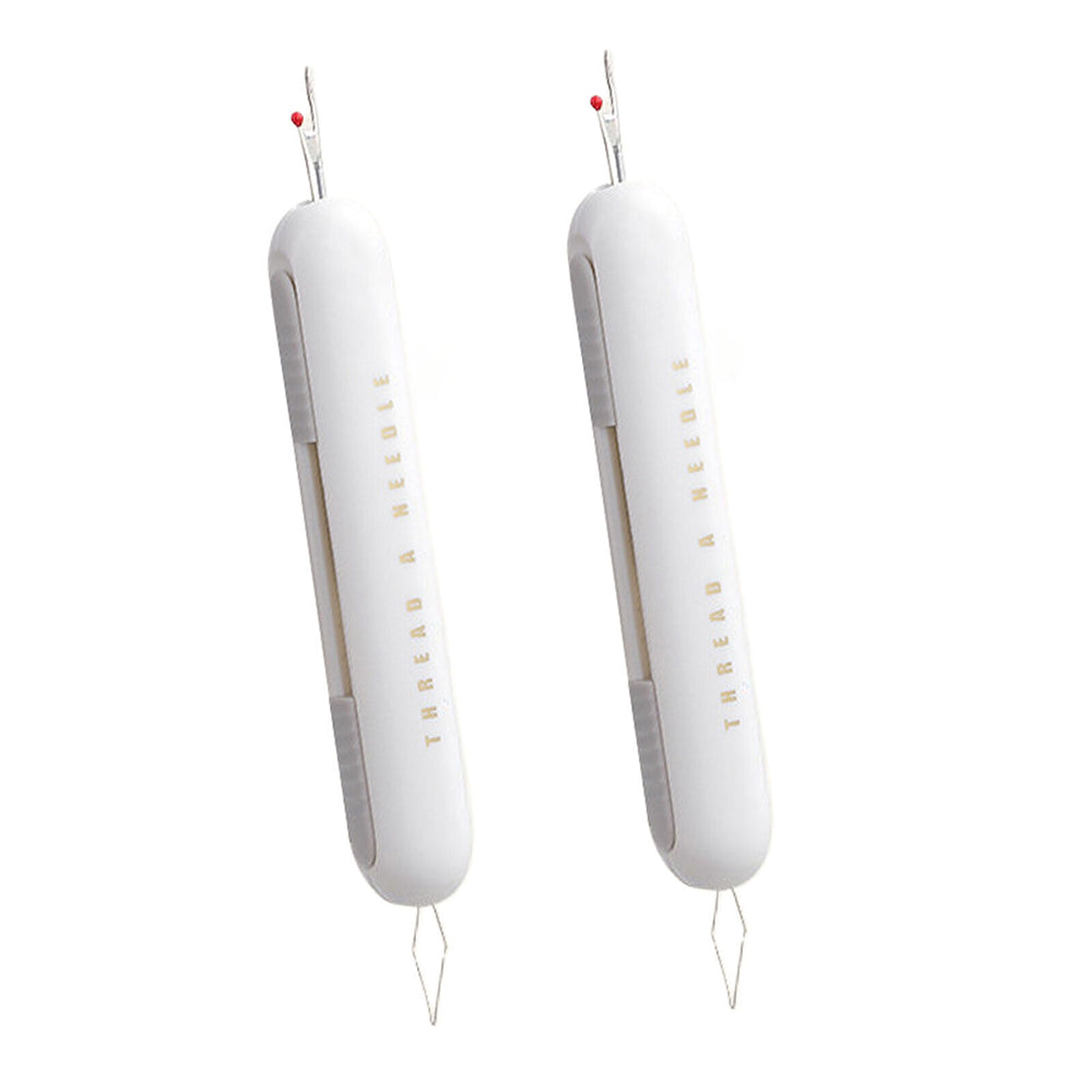 2Pcs 2-in-1 Needle Threader Seam Remover Sewing Ripper Tool