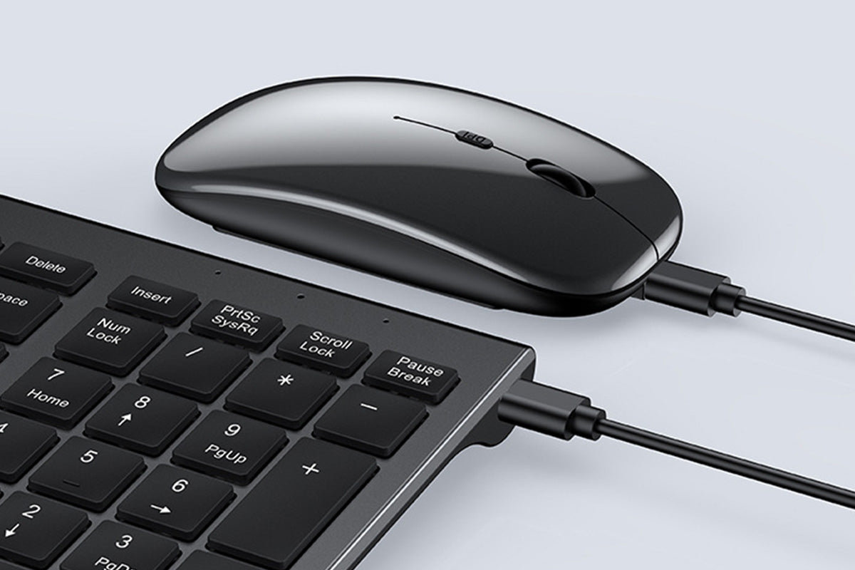 Wireless Bluetooth Keyboard Mouse Triple Modes Rechargeable For Tablet PC