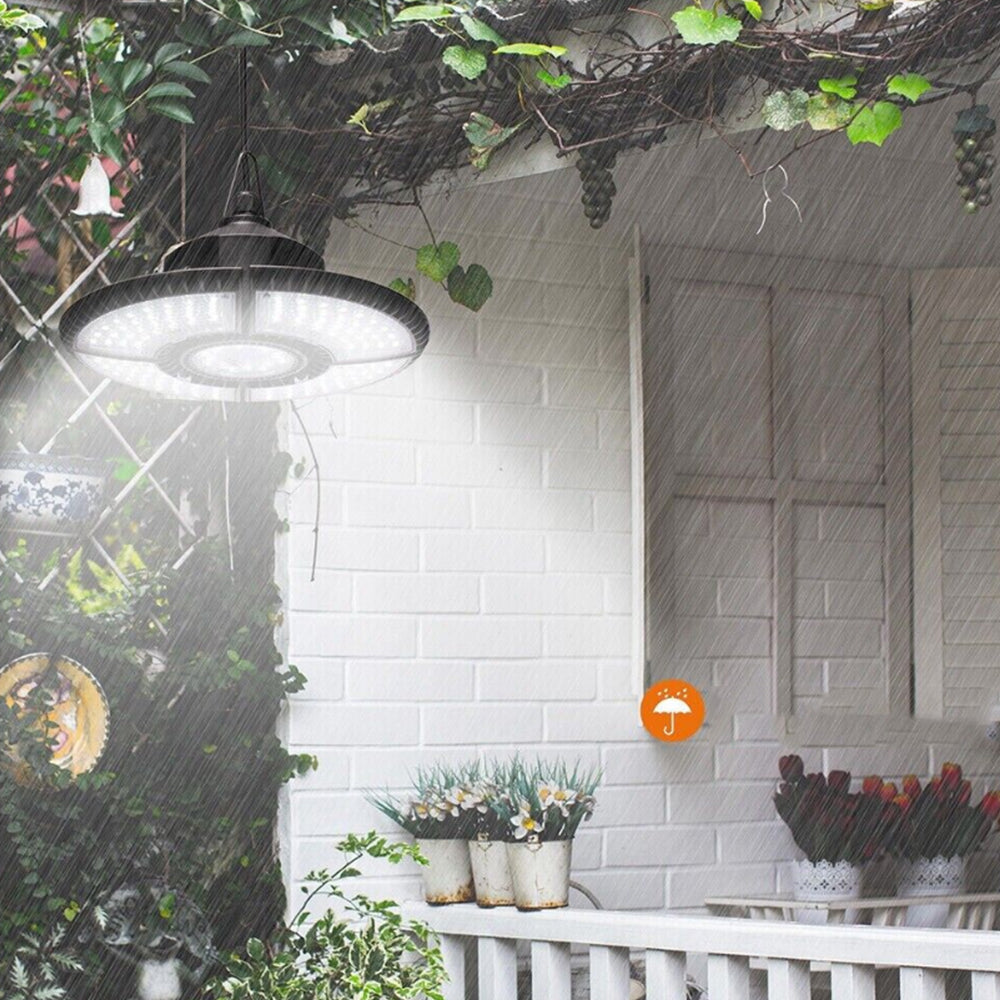 136 LED Outdoor Solar Ceiling Pendant