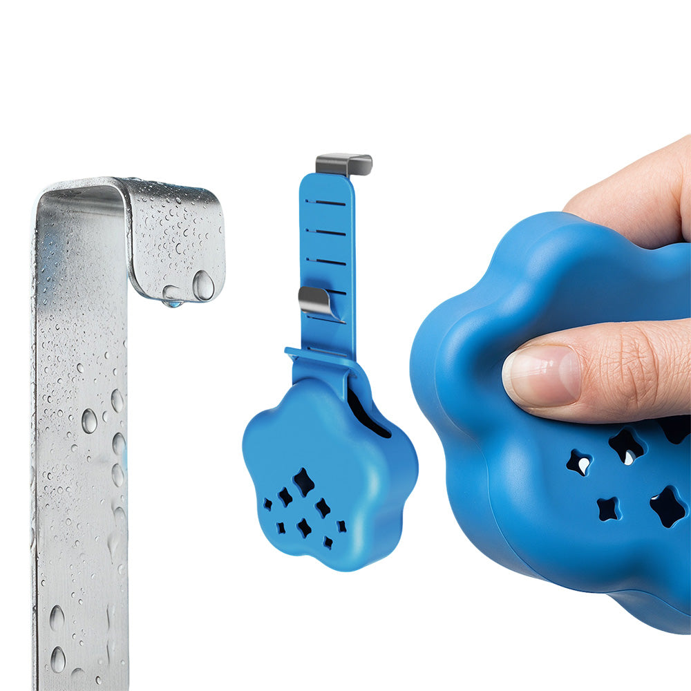 Adjustable Silicone Metal Toilet Tank Cleaning Tablet Hanging Holder