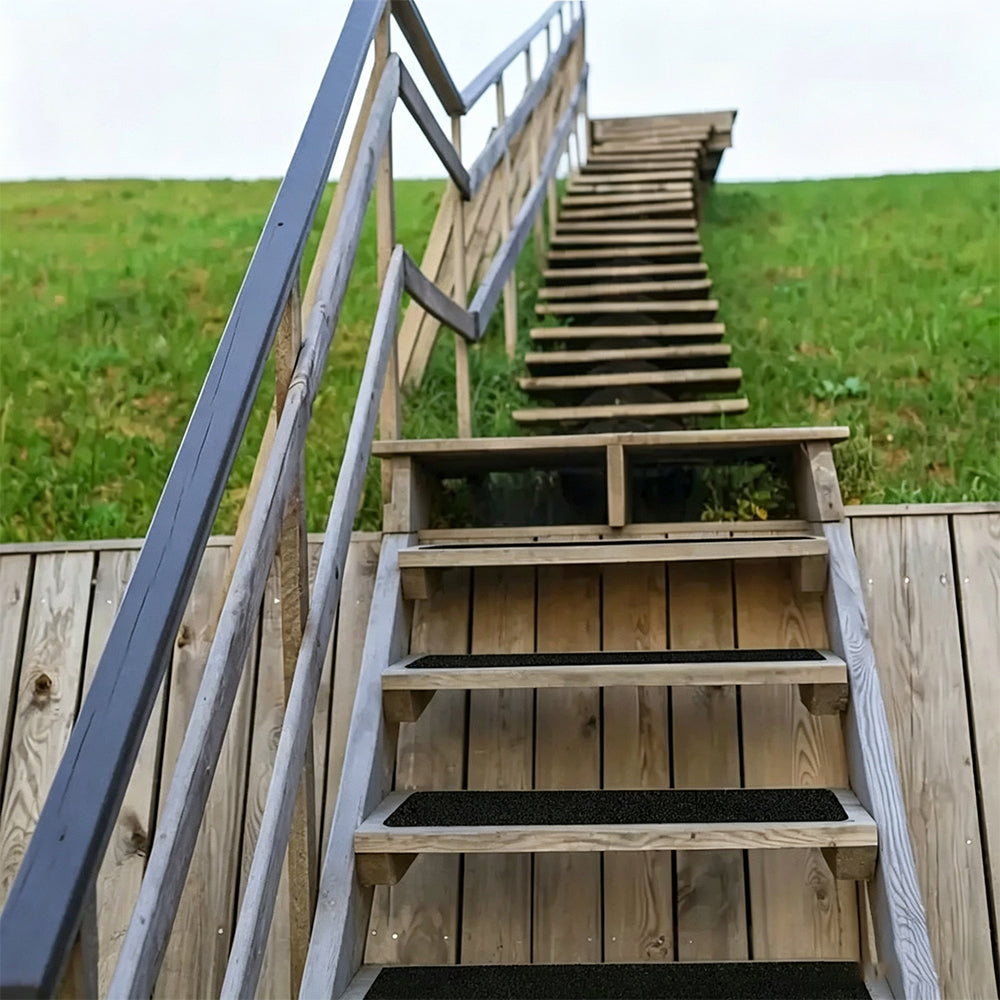 76 x 15cm Outdoor Stair Treads 12 Pack Weather Resistant Exterior Grip Tape Anti Skid Strips