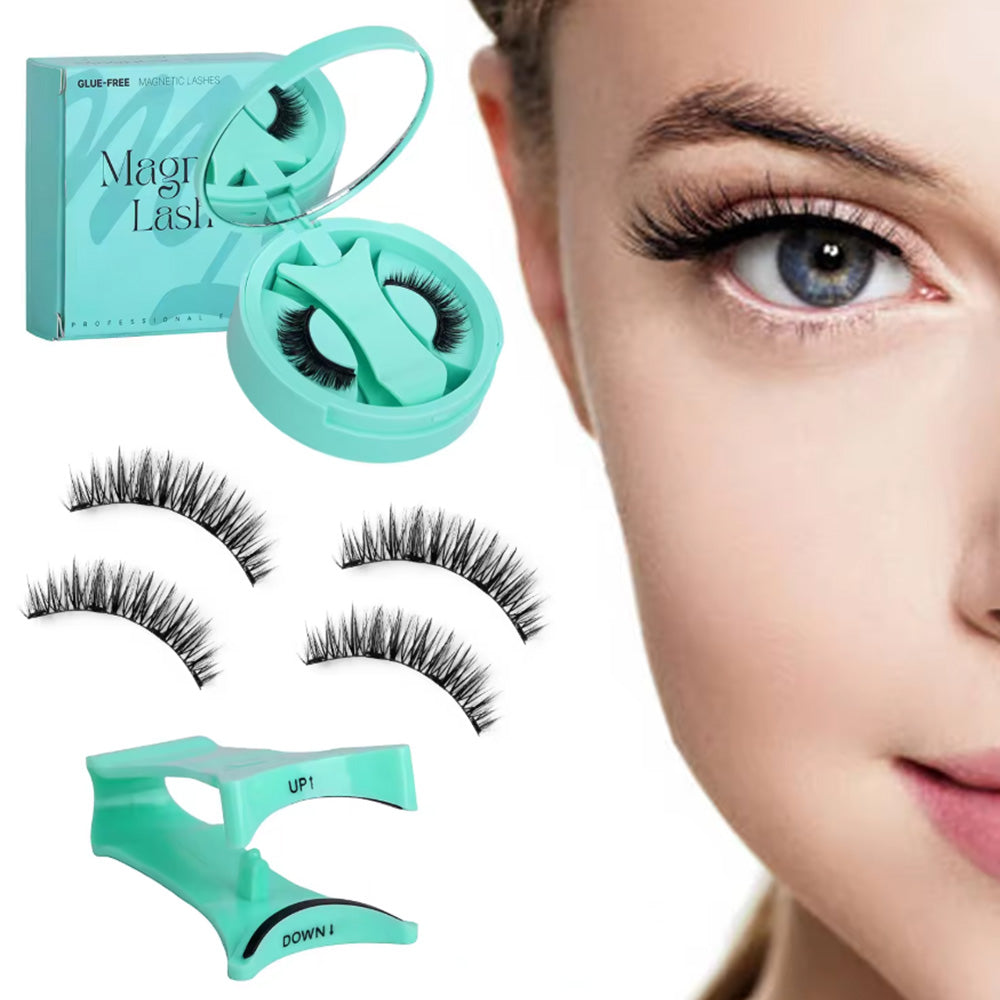 2XReusable Eyelashes Kit No Glue Needed Easy to Wear and Remove-Style 2