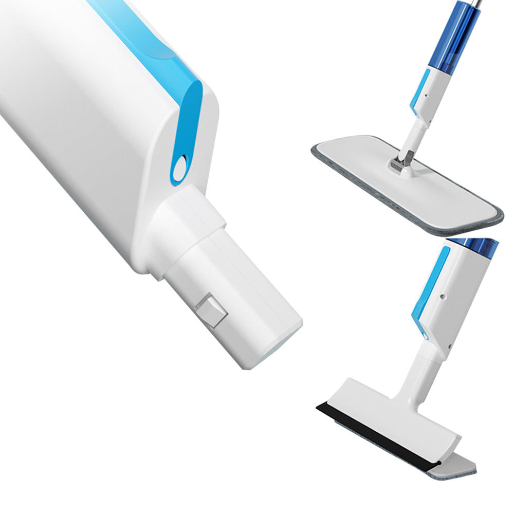 Double-sided Movable 2-in-1 Squeegee Mop with 5 Mop Cloth for Window Floor Cleaning