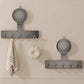 5 Hook Suction Cup Towel Rack Wall Mounted No Drill Bathroom Holder for Shower