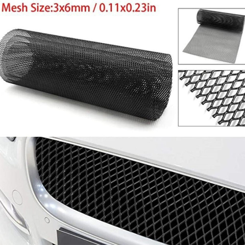 100 x 33cm Grille Mesh Aluminium Alloy Car Bumper Vent Metal Grille Net 3x6mm