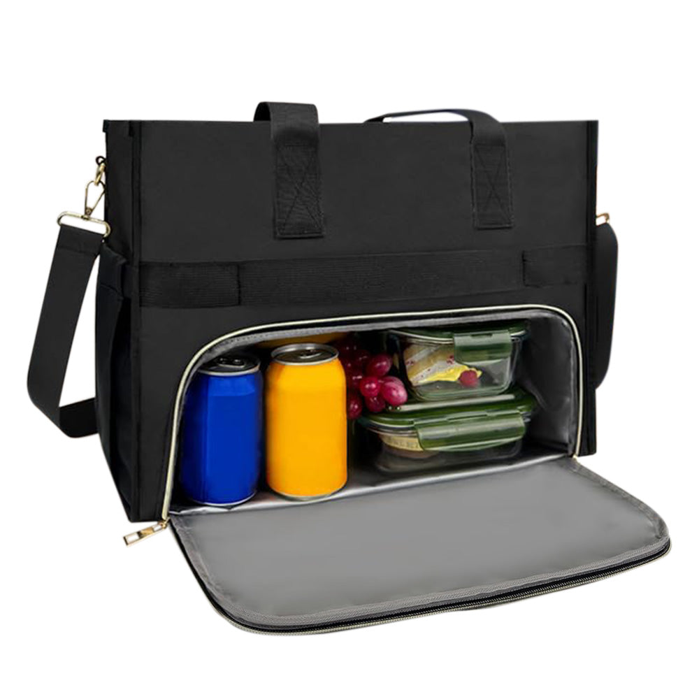 Lunch Tote Bag With Insulated Lunch Box Compartment For Travel And Leisure