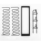 2 Pack Metal Hat Organizer Racks for 8 Caps and 3 Glasses Each