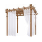 2Pcs White Outdoor Sheer Curtains for Patio Water-Resistant