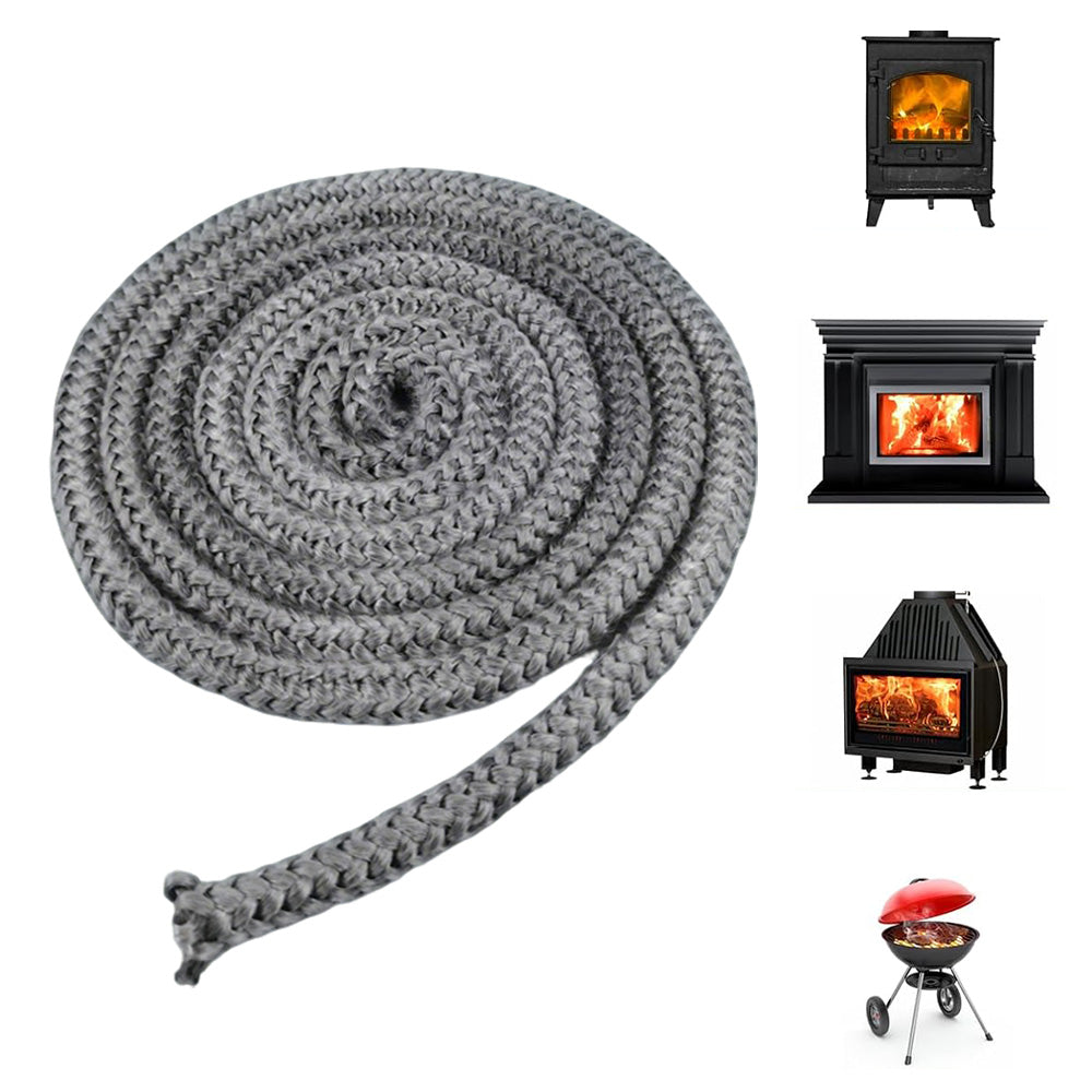 2mm Fire Stove Door Rope Seal Gasket Fibreglass Fireplace Sealing Rope