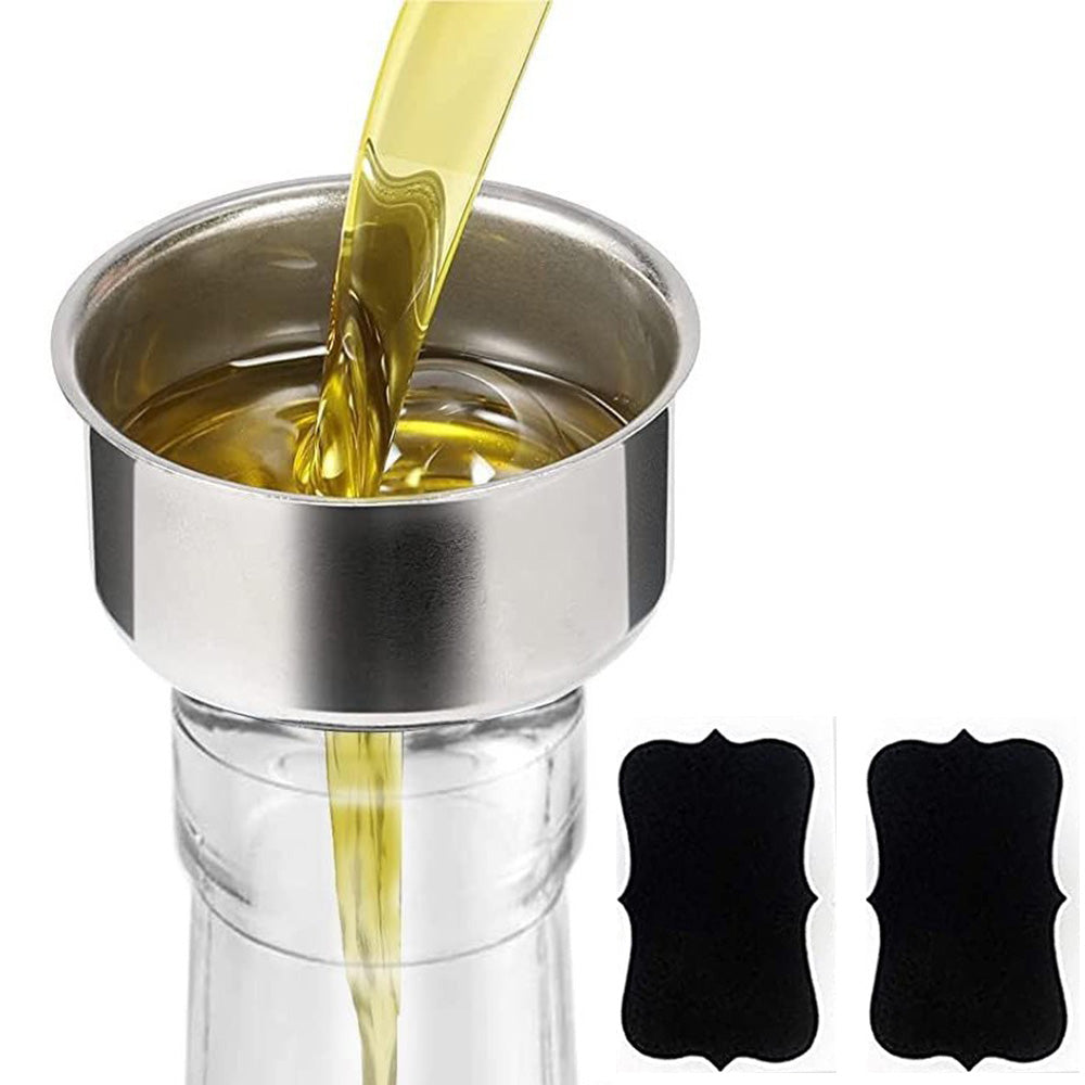 Glass Olive Oil Bottle Dispenser Oil And Vinegar Cruet With Pourers And Funnel