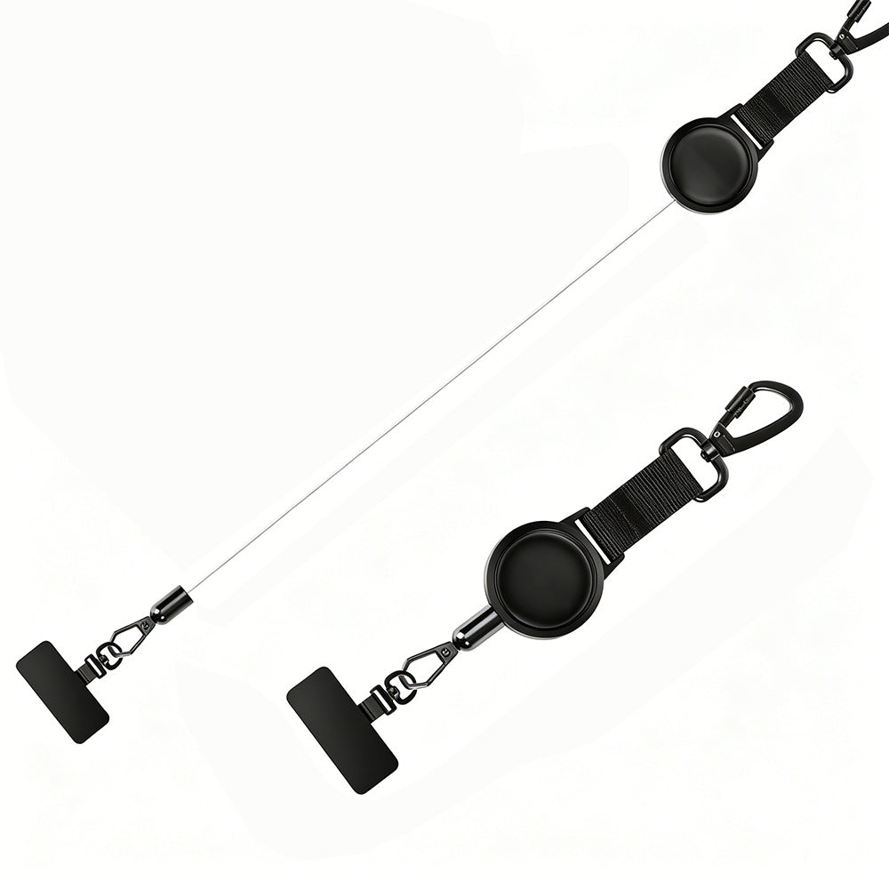 Retractable Antitheft Phone Holder Cable Locking Carabiner 360 Degree Swivel