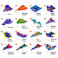 48Pcs DIY Paper Airplane Book Origami Folding Plane Kit