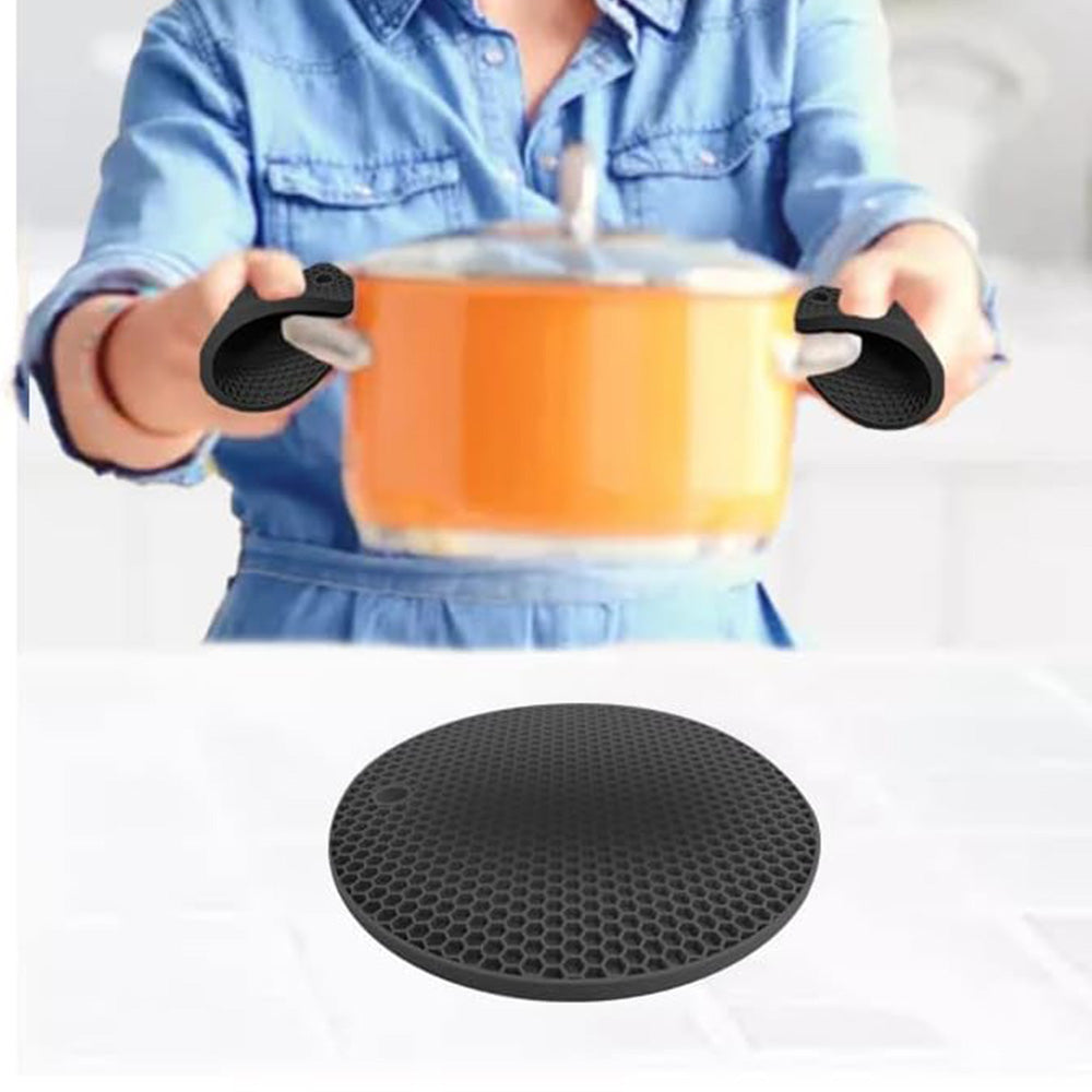 4Pcs Silicone Trivets for Hot Pots and Pans Heat Resistant Pot Holders for Hot Dishes