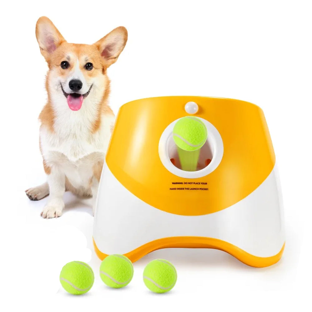 Pet Tennis Ball Toy Automatic Launcher Machine with 3 Balls