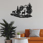 Metal Deer Family Wall Art Decor Interior Decoration Wall Hangings