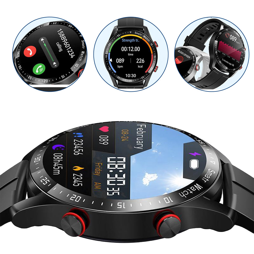 Bluetooth Smart Watch Sleep ECG Monitoring Sport Tracker-TPU Strap