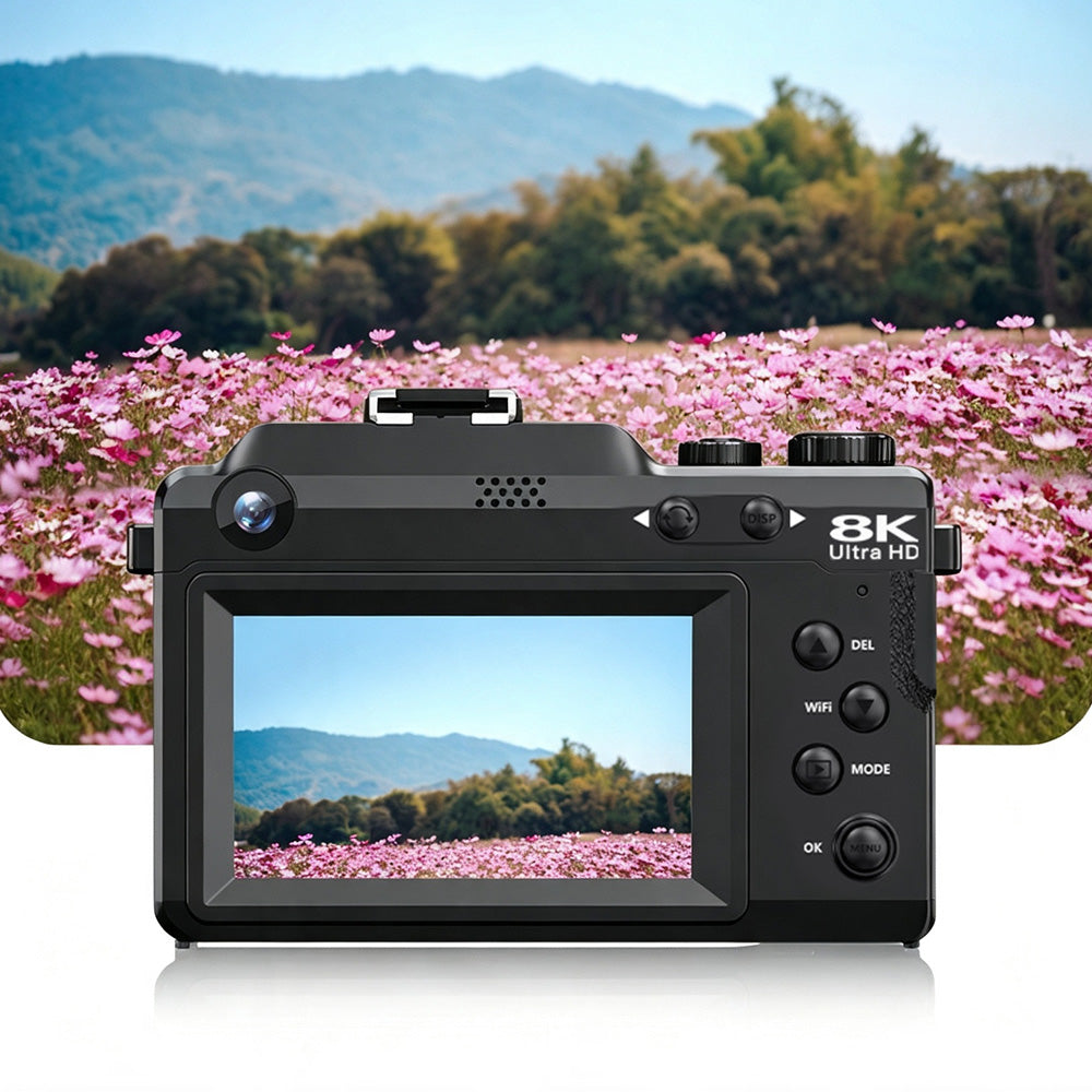 8K Digital Camera 18X Zoom Dual Lens Camera for Beginners Vlogging