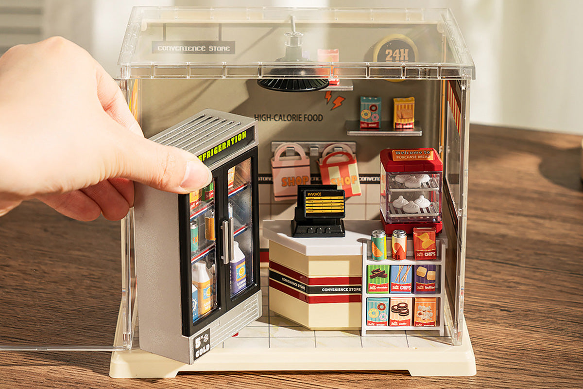 DIY Miniature Dollhouse Kit 3D Puzzle Dollhouse Toy with Dust Cover and Light