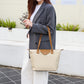 Stylish Waterproof PU Tote Bag for Women Shoulder Handbag with Top Handle