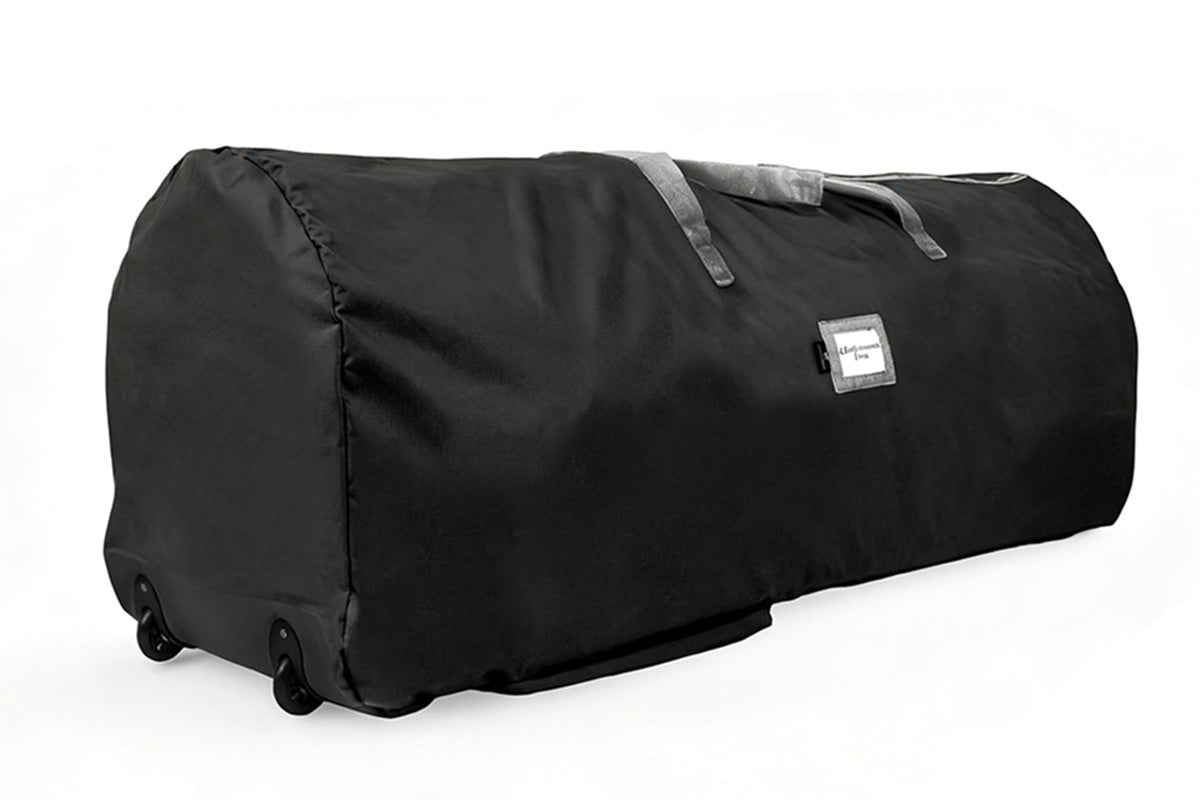 Handy Laundry Rolling Christmas Tree Storage Bag With Handle For Easy Transport-Black