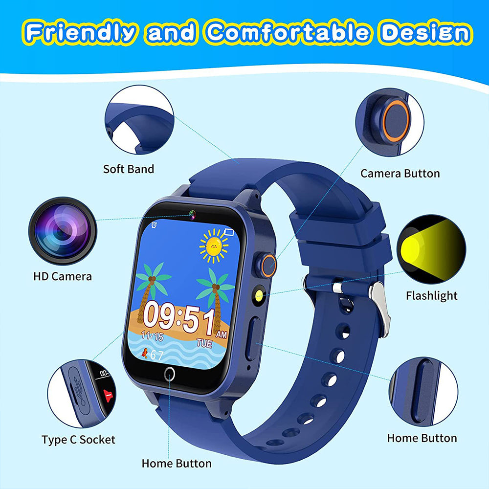 Multi-Function Educational Smartwatch with HD Touchscreen