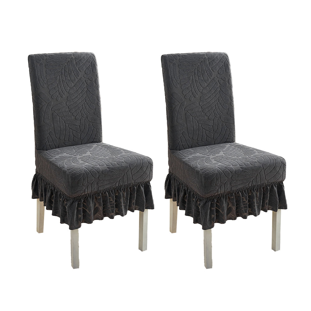 2Pcs Ruffled Skirt Stool Chair Protectors